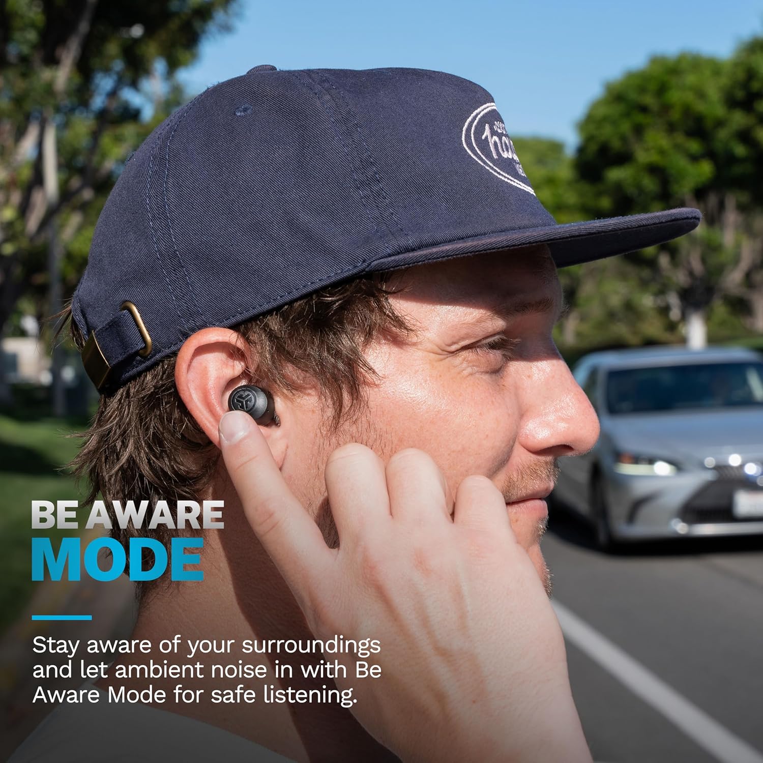 JLab Go Pop+ True Wireless Bluetooth Earbuds & Charging Case - Black, App Support, Dual Connect, IPX4 Sweat Resistance, Bluetooth 5 Connection, 3 EQ Sound Settings Signature, Balanced, Bass Boost